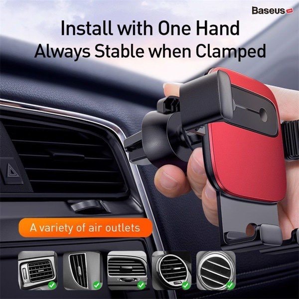 Đế giữ điện thoại trên xe hơi Baseus Cube Gravity Vehicle-Mounted Holder (Air Vent, Navigation Car Mount) 🍀 | BigBuy360 - bigbuy360.vn