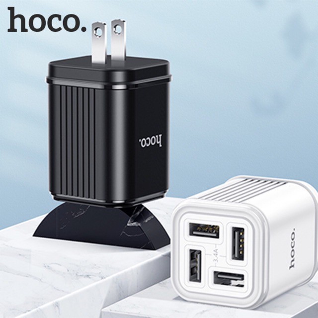 Củ sạc hoco C84 có 4 cổng USB nguồn max 3.5A