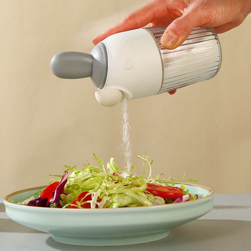 Hũ Đựng, Lọ Đựng Gia Vị Chống Ẩm Kèm Thìa Muỗng, Lọ Đựng Gia Vị 280ML Hình Chim Cánh Cụt An Toàn, Tiện Lợi
