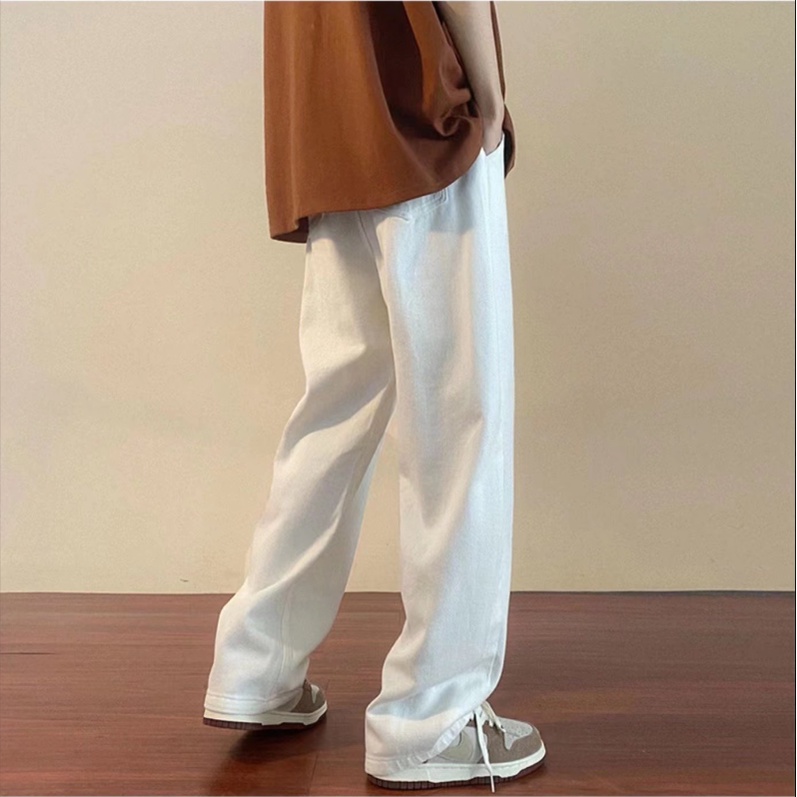 Quần Jean nam Màu Trơn Dáng Rộng quần ống suông Đơn Giản quần baggy jean Thời Trang quần bò nữ Hàn Quốc quần jean nữ