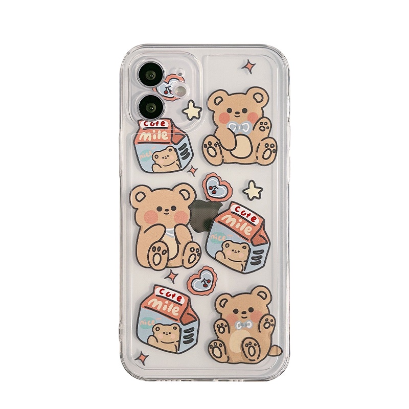 Iphone case Cartoon bear and rabbit tpu Phone Case For iPhone 11 Pro Max X Xr Xs Max 7 8 Plus Se 2020 12 pro max 12 mini | BigBuy360 - bigbuy360.vn