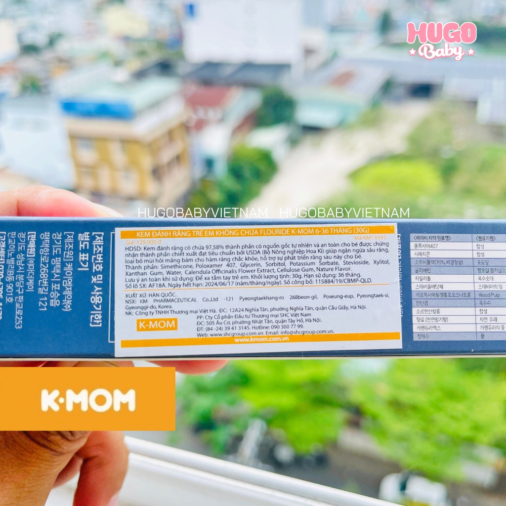 Kem đánh răng trẻ em K-MOM Hàn Quốc