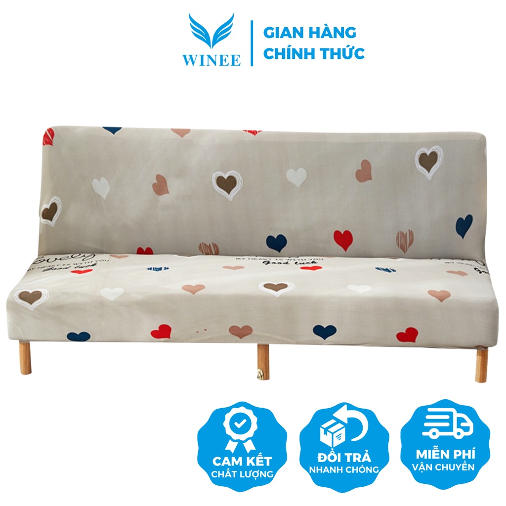 Vỏ bọc Sofa giường 160-190cm vải thun sữa mềm mại co giãn