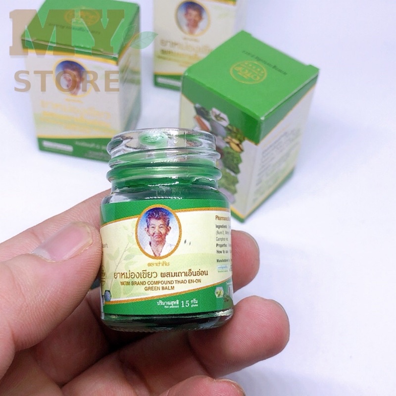 ( Chính Hãng) Dầu Cù Là Xanh Bà Già 22 Vị Thái Lan 15g/ Hương Thảo Dược Thư Giãn
