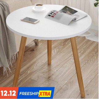 Bàn tròn trắng/đen 60x70