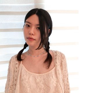 [gwilee] pear &beads necklace-sky blue - vòng cổ bằng hạt màu xanh và ngọc