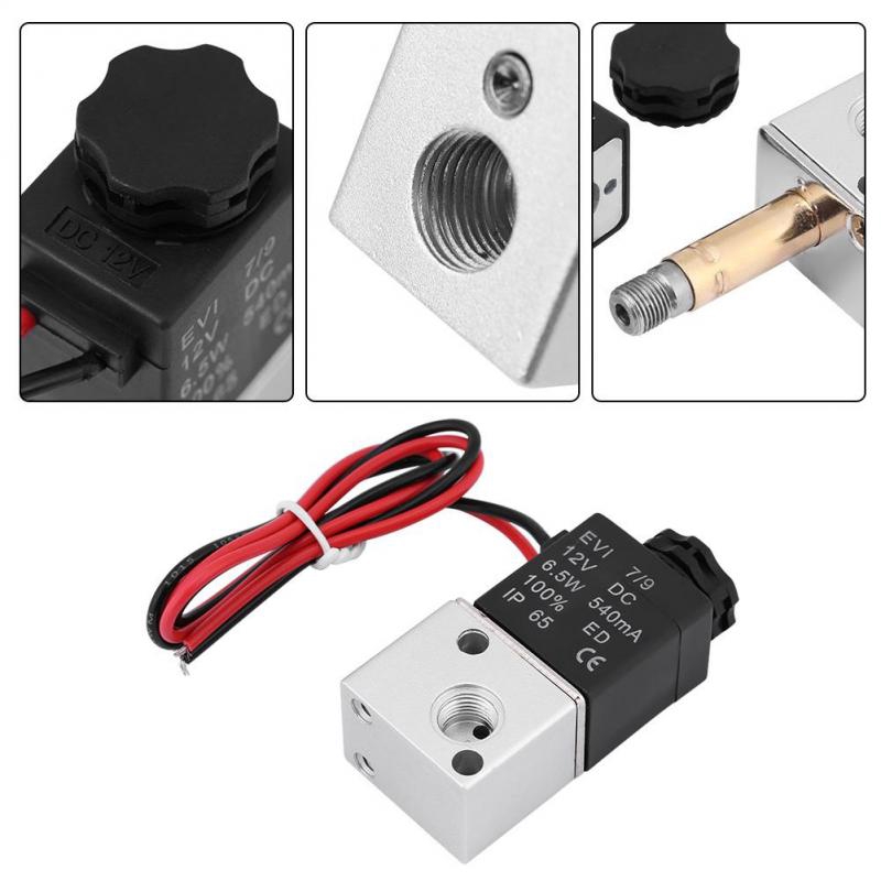 Van khí nén điện từ 3V1-06 DC 12V/24V 3 hướng 2 chiều 1/8"" BSP