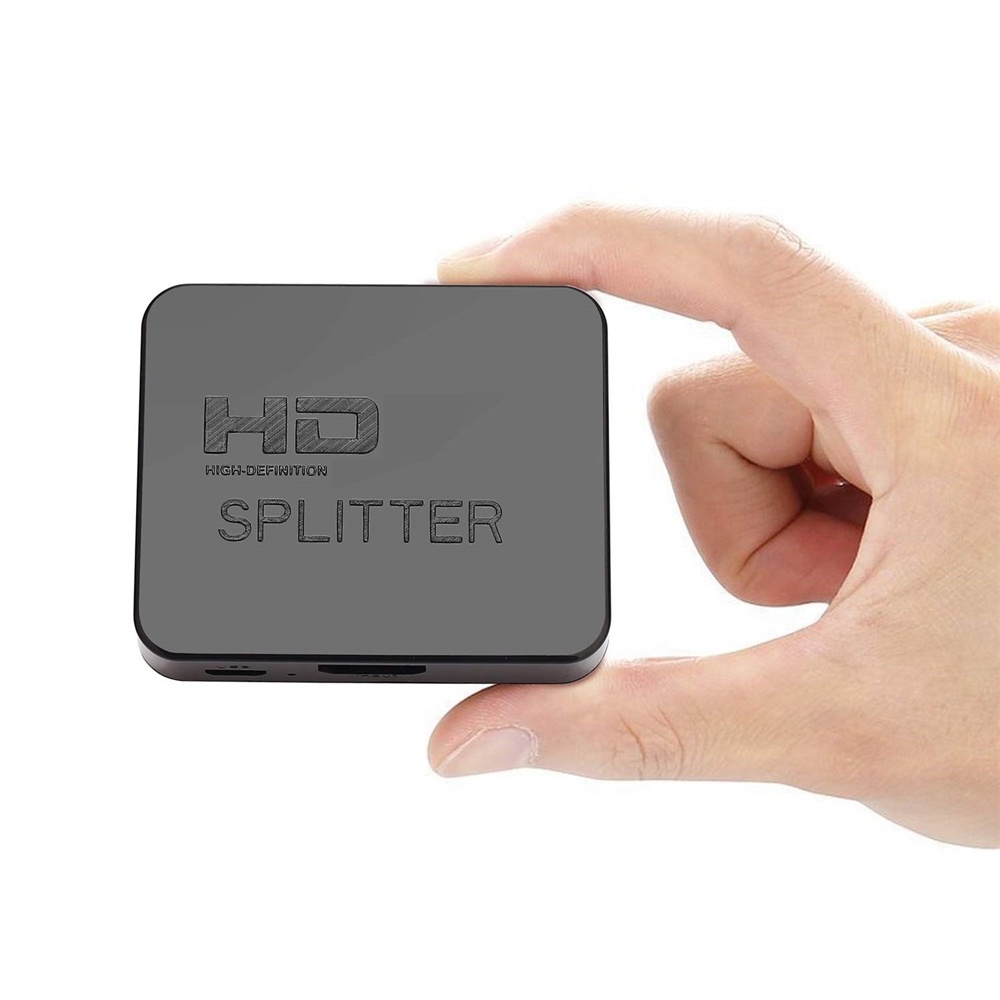 Bộ chia cổng HDMI VIRWIR 4K Full HD 60Hz YUV4:4 HDR 1 đầu vào 2 đầu ra có đầu ra âm thanh 3.5mm trái/ phải