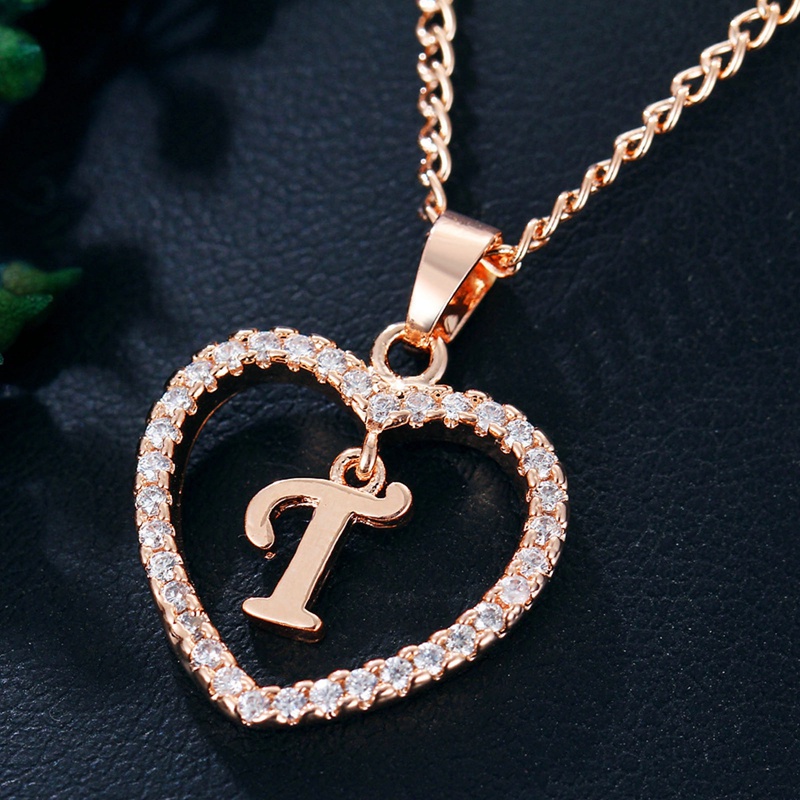 Vòng cổ Mặt 26 Chữ Cái Đính Đá zircon