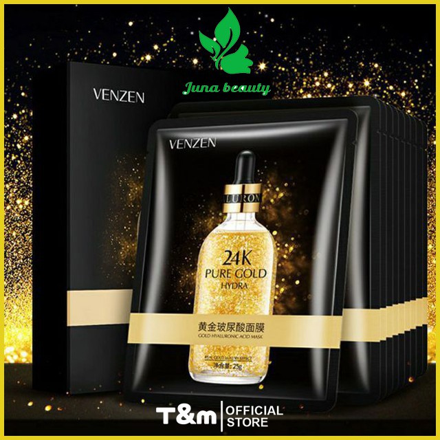 [RẺ VÔ ĐỊCH] Mặt Nạ Giấy Tình Chất Vàng 24K Venzen