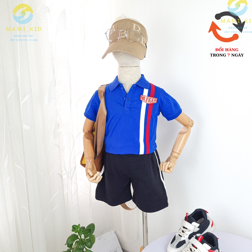 bộ bé trai sành điệu 100% cotton đẹp, thầm mồ hôi, mamikid