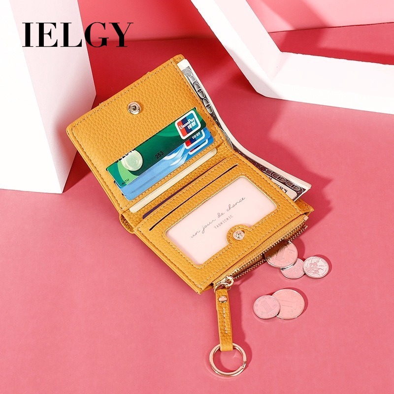 Ví cầm tay IELGY dáng ngắn nhiều ngăn thời trang cho nữ