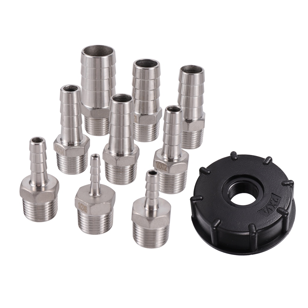 Đầu Nối Ống Thoát Nước Thay Thế Bằng Thép Không Gỉ 304 S60x6 IBC 6 / 8 / 10 / 12 / 14 / 16 / 18 / 20 / 25mm