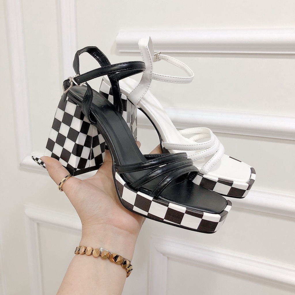 Sandal Nữ Cao Gót 9p  Mũi Đúp Trước 2p Sang Xinh Chuẩn Form Lên Chân Tôn Dáng - Chị Chảnh Store