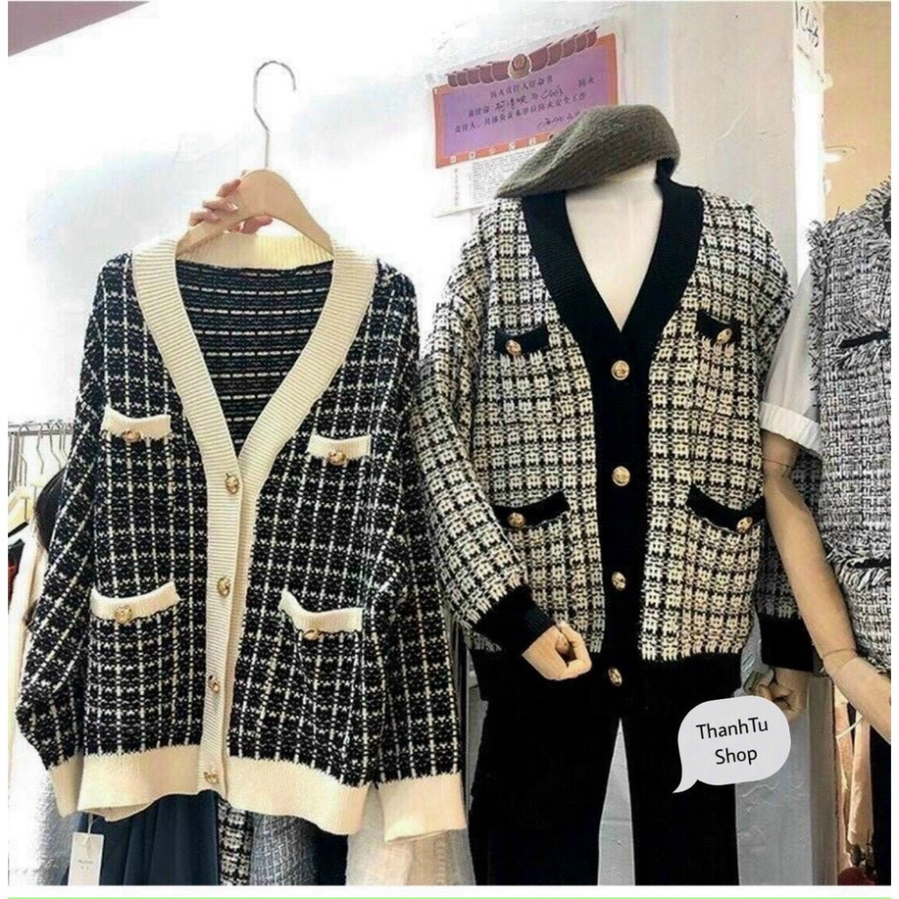 Áo Choàng Len Cadigan Cúc Vàng, Áo Cadigan Nữ Chất Len Nhũ Cao Cấp - HÀNG MỚI VỀ | BigBuy360 - bigbuy360.vn