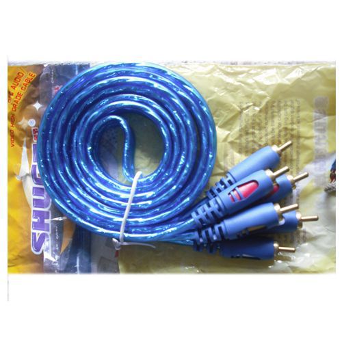 Dây loa âm thanh 3 ra 3 dài 1.5m 1.8m 3m 5m 10m - dây loa av 6 đầu hoa sen XANH chất lượng