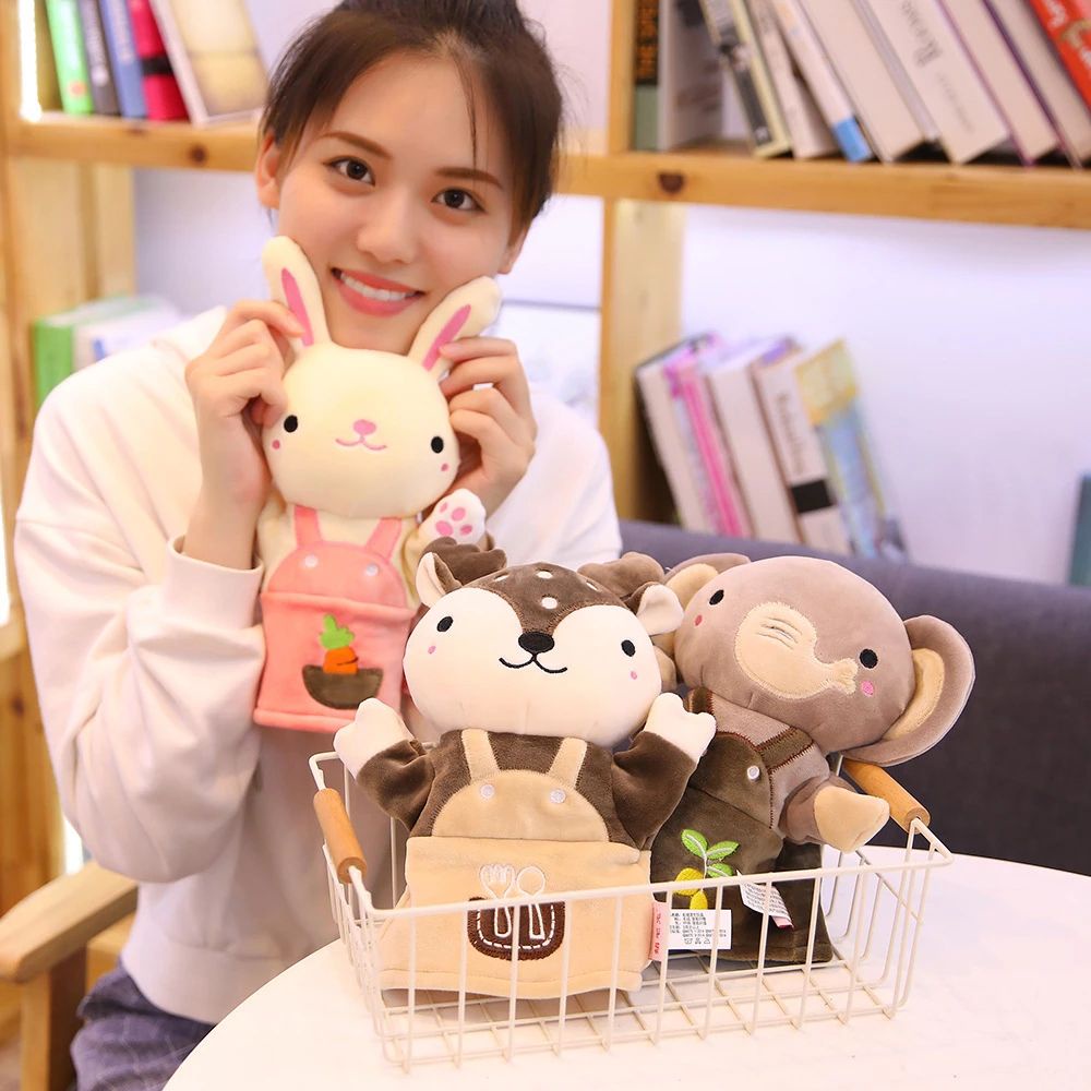 Con rối đeo tay hình cừu nhồi bông hoạt hình sáng tạo cho bé