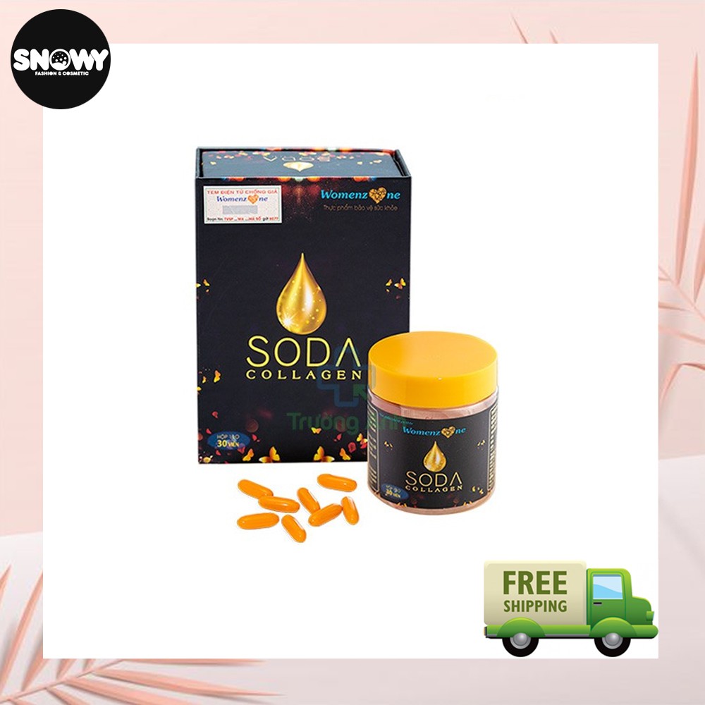 (Date tháng 10/2022) Viên uống collagen Soda nuôi dưỡng làn da trắng sáng hộp 30v