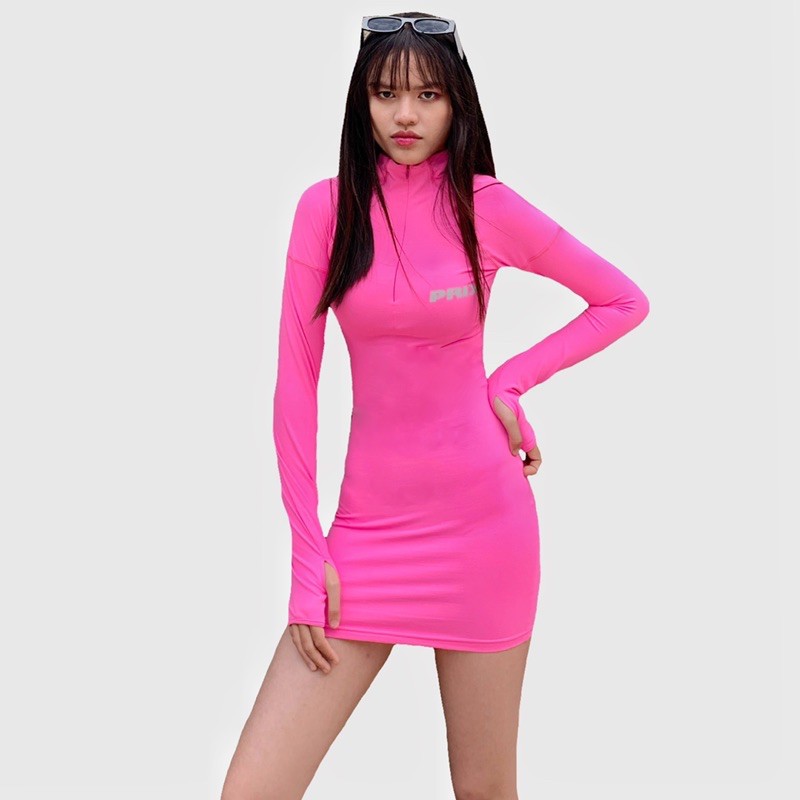 Váy ôm neon 💙 Freeship 💙 Đầm thun nữ màu hồng neon | BigBuy360 - bigbuy360.vn
