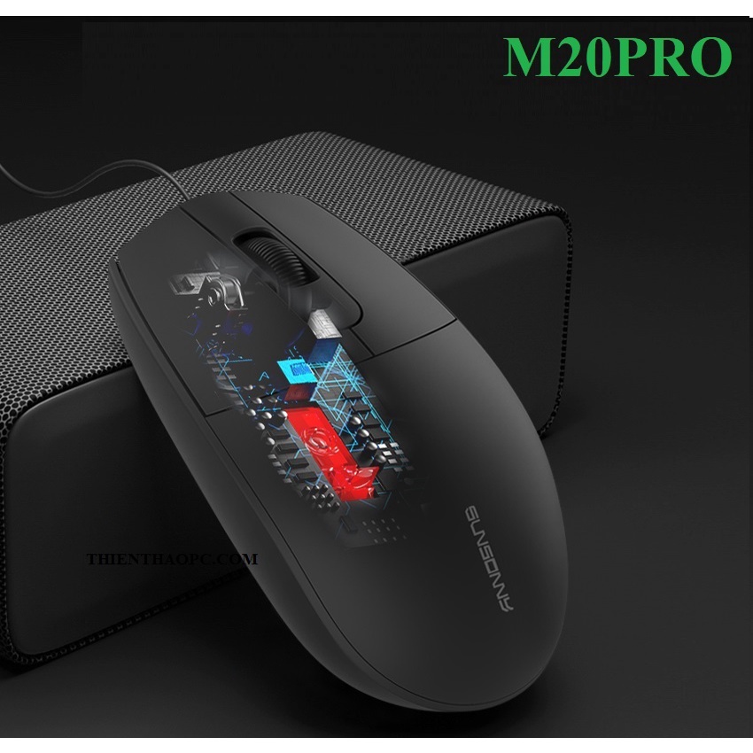 Chuột Quang Máy Tính Có Dây Sunsonny N-M20PRO Giao diện USB màu đen đen