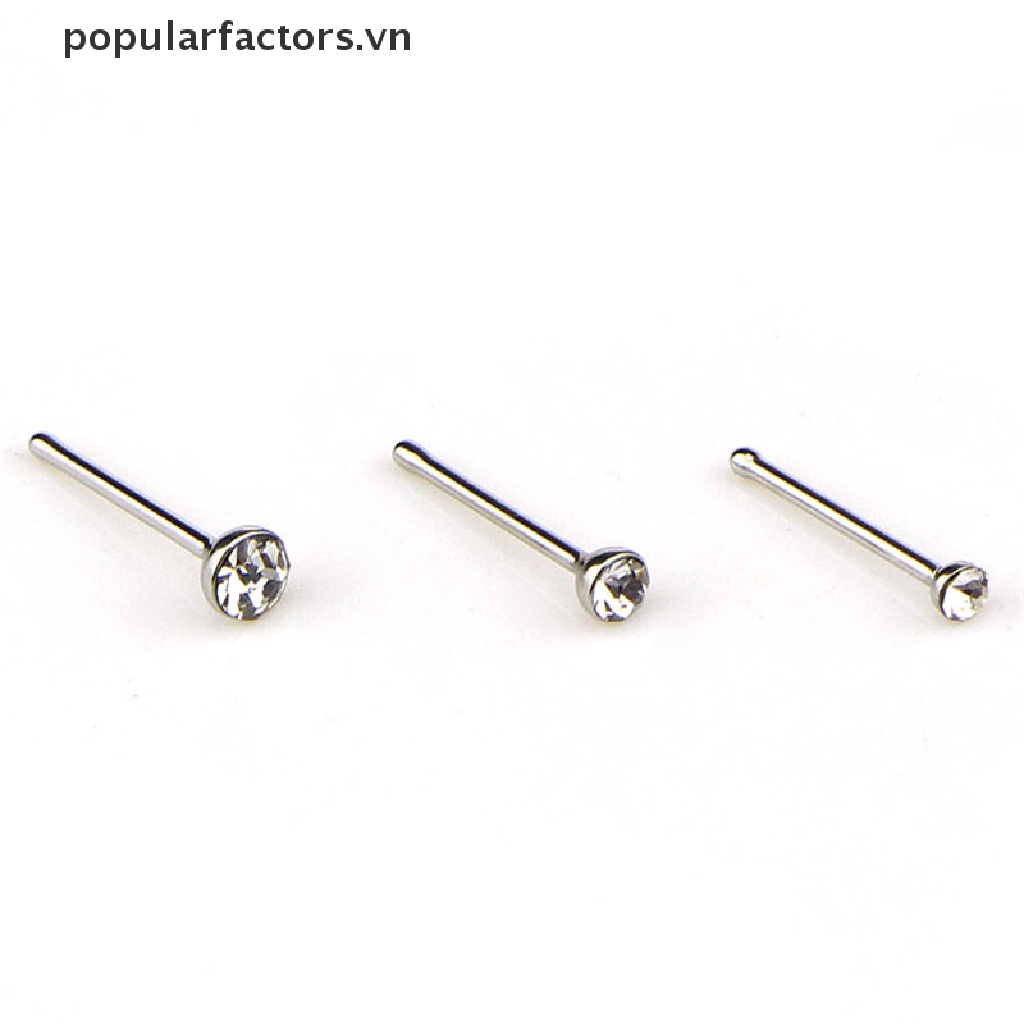 Set 60 Khuyên Mũi Bằng Thép Không Gỉ Đính Đá Cá Tính