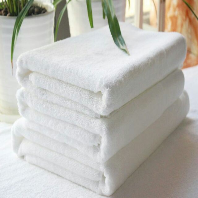 KHĂN MẶT TRẮNG DÀY 40x80 NHÀ NGHỈ KHÁCH SẠN SPA 100% SỢI COTTON - KHĂN LAU ĐẦU