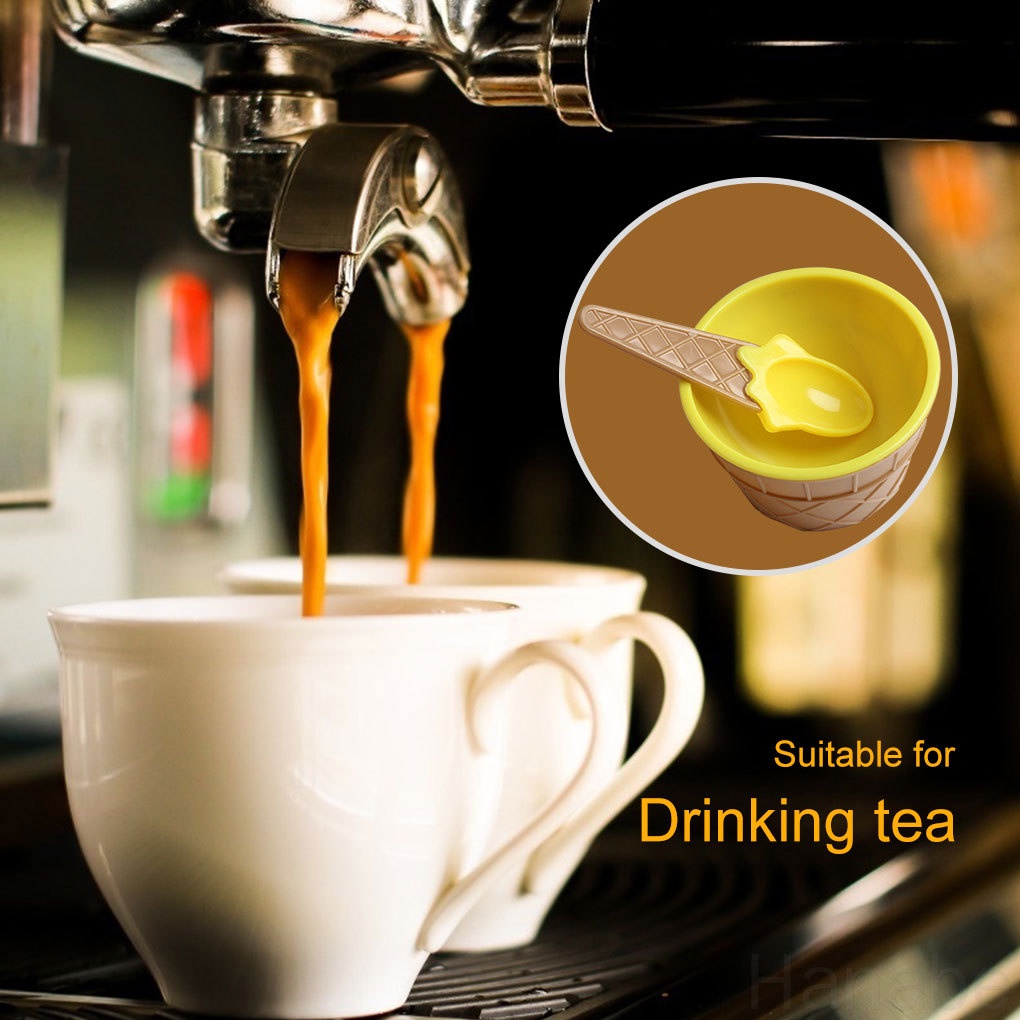 Bộ Tô và Muỗng ăn tráng miệng hình cây kem đáng yêu dành cho bé