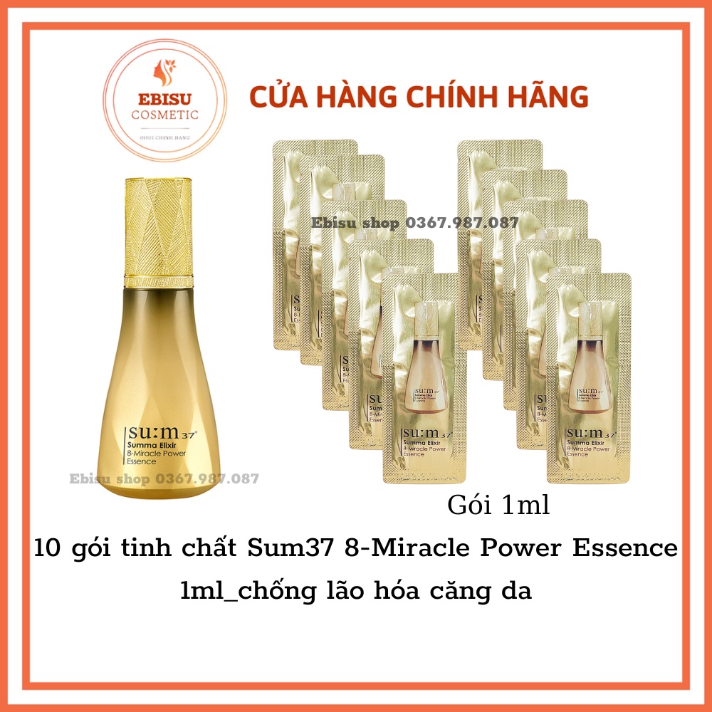 10 Gói Tinh Chất Sum37 8 - Miracle Power Essence 1Ml_Chống Lão Hóa Căng Da