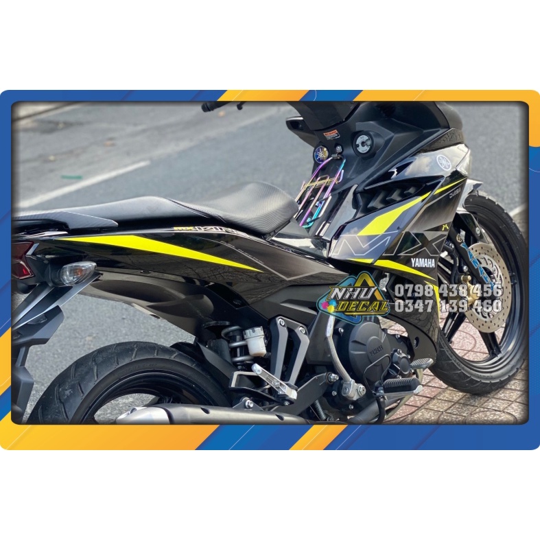 Tem rời MX KING Exciter 150 xe đen tem vàng