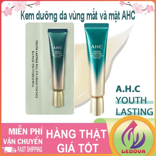 Kem Dưỡng Da Vùng Mắt Và Mặt AHC Ageless Real Eye Cream For Face