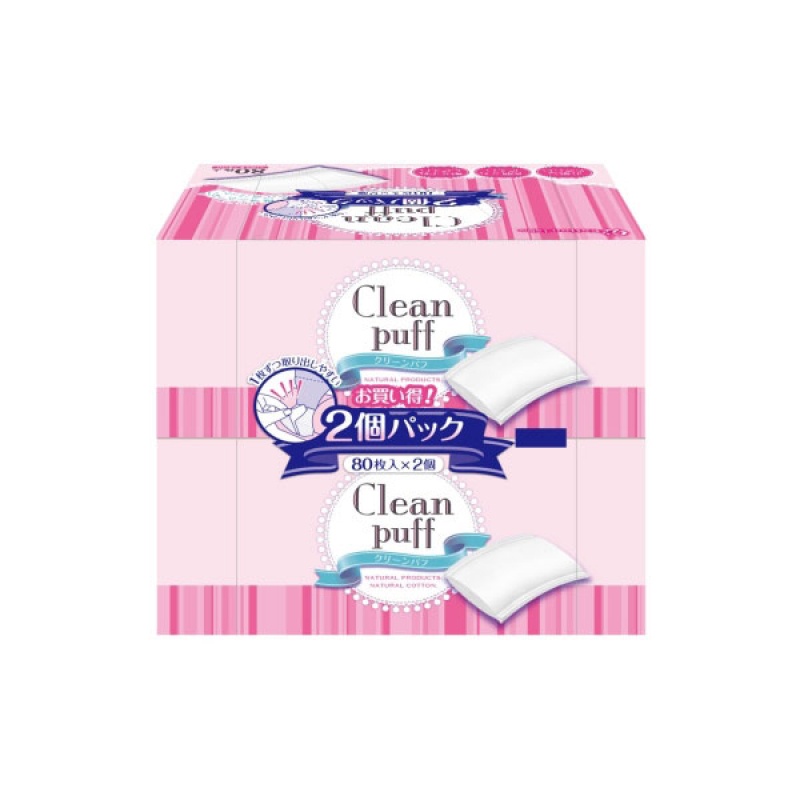 BÔNG TẨY TRANG CLEAN PUFF 80 miếng/ hộp