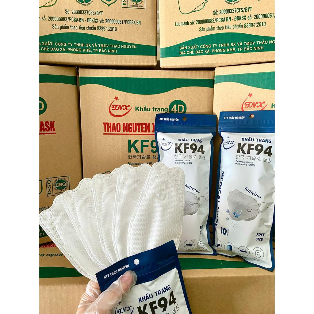 Free Ship - 1 Thùng 300 Cái Khẩu trang 4D KF94 TN MASK Hàn Quốc chống bụi mịn và kháng khuẩn