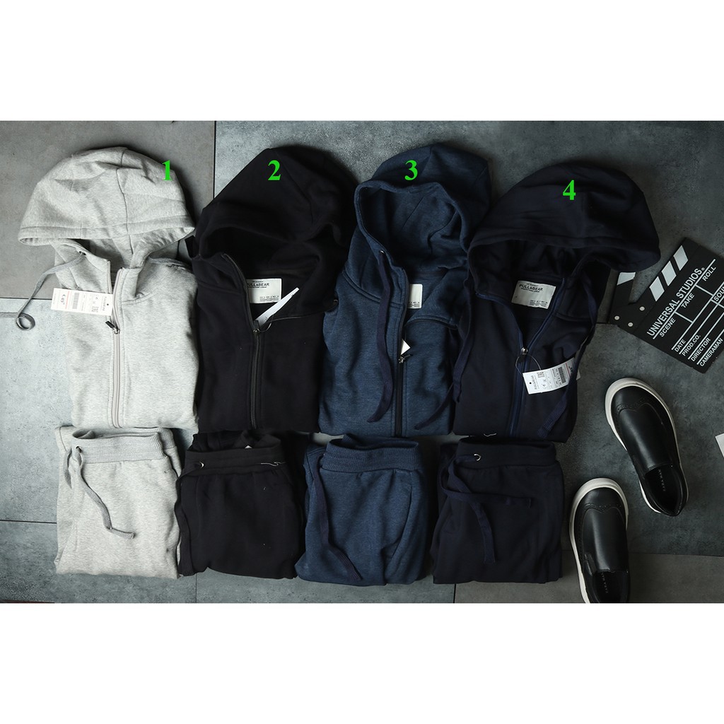 Bộ nỉ nam kéo khóa có mũ hàng VNXK chất đẹp | BigBuy360 - bigbuy360.vn