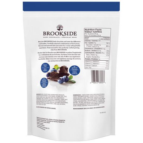 Kẹo Brookside Socola đen bọc nhân quả Acai & việt quất 850g