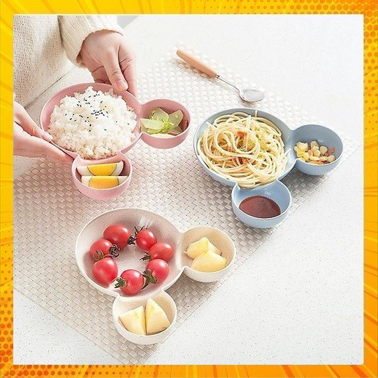 Bát ăn dặm lúa mạch cho bé hình chuột Mickey