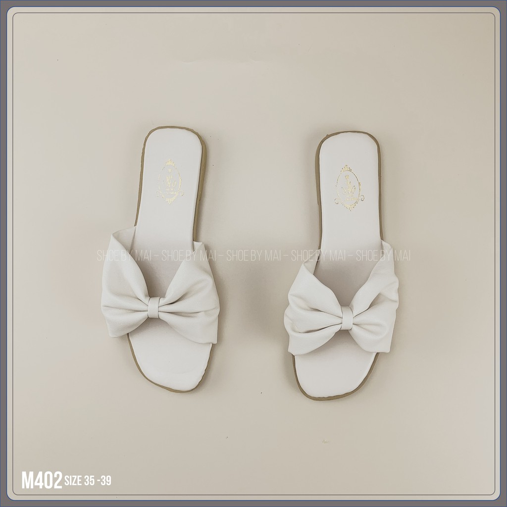Dép nữ thắt nơ cực xinh M402 SHOEBYMAI