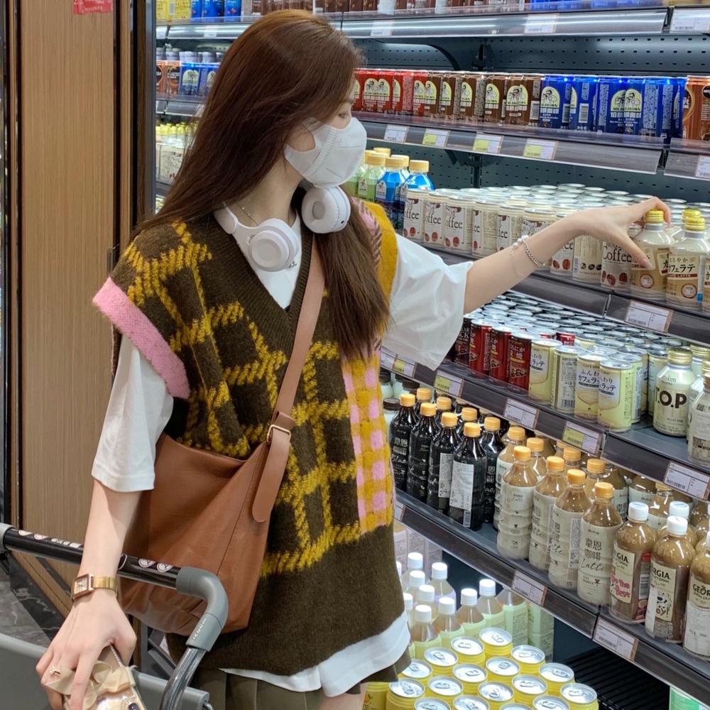 Áo len không tay dáng rộng màu sắc thời trang cho nữ