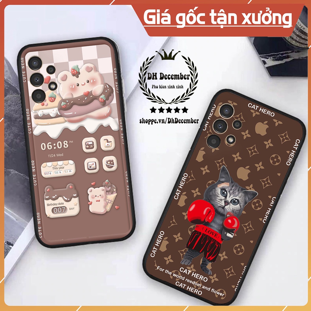 Ốp lưng Samsung A13 4G /A52/A52S/ A53/A72/ A73 / in hình 3D GẤU HỒNG-GẤU BE3R -XINH XẺO CỰC ĐẸP