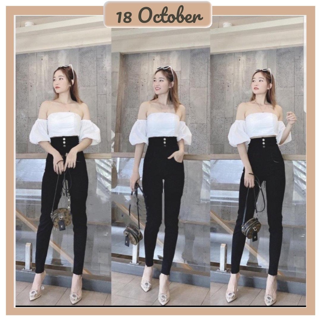 Quần Skinny Co giãn 4 chiều CẠP SIÊU CAO 3 khuy, Chất đẹp loại 1, quần jean giấy 3 khuy BIG SIZE 35 -95kg|