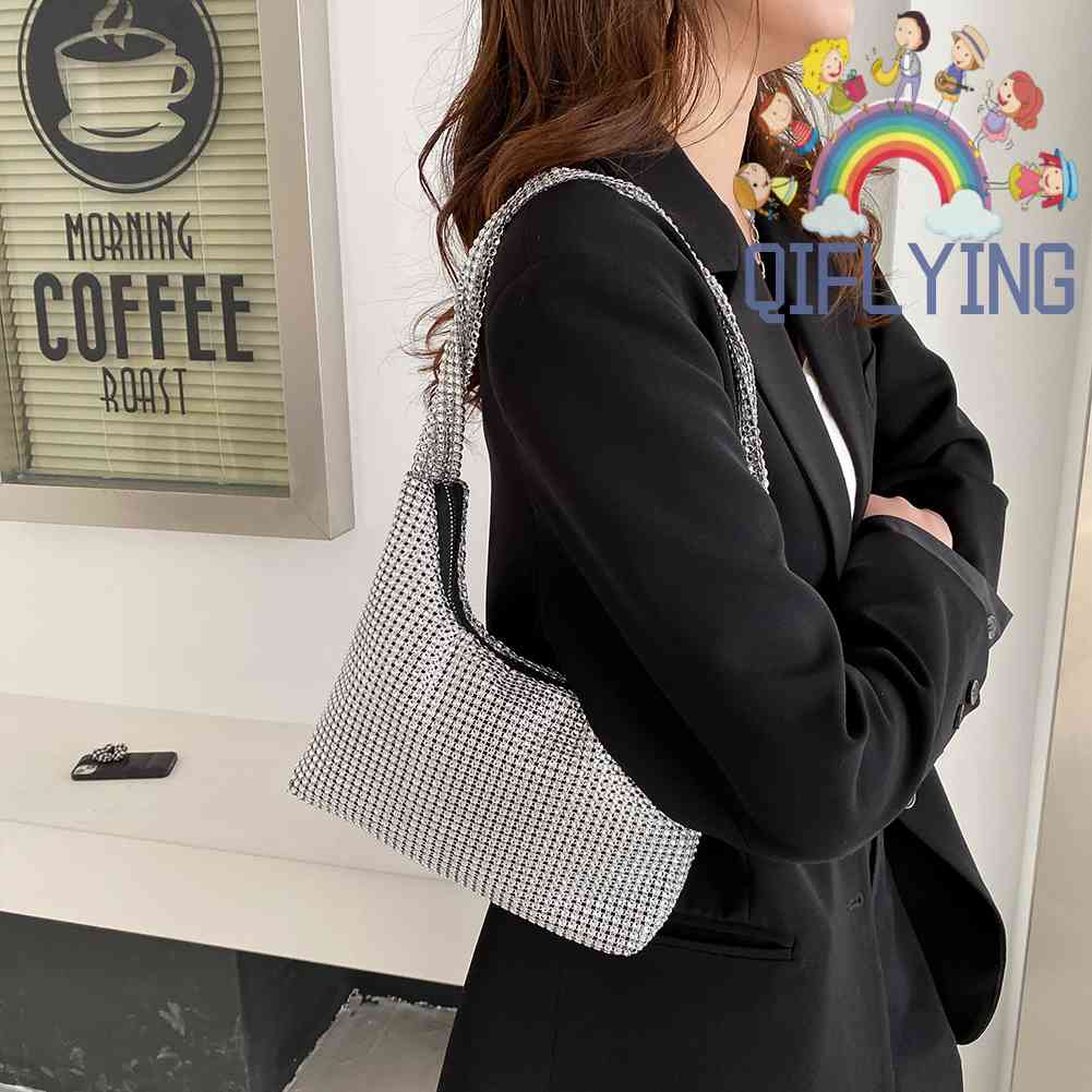 Túi Xách Đeo Vai Đính Đá Kim Cương Lấp Lánh Dành Cho Nữ