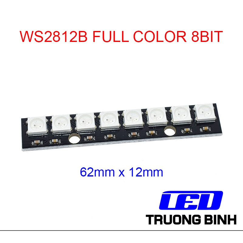 MODULE THANH 8 HẠT LED FULL MÀU ARGB WS2812B 5V 8BIT TƯƠNG THÍCH MẠCH ARDUINO