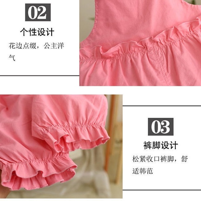 Quần Yếm Cotton Mỏng Phong Cách Hàn Quốc Mùa Hè Mới Cho Bé Gái