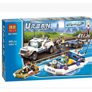 Đồ chơi lắp ráp mô hình lego city urban cảnh sát tuần tra bela 10421