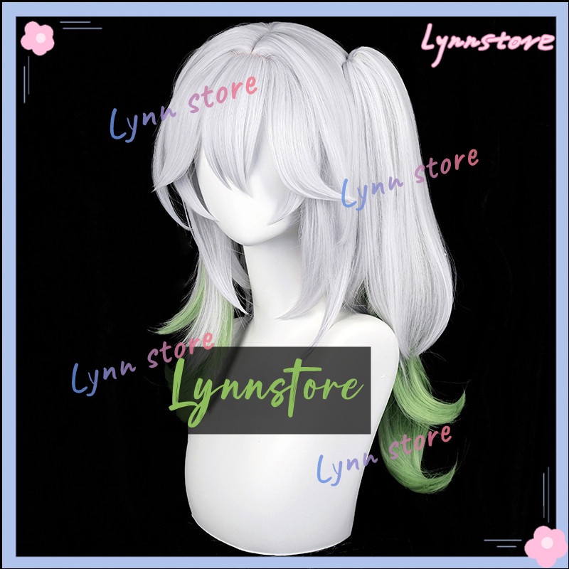 Genshin Impact Sumeru Lesser Lord Kusanali Nahida Cosplay gradient màu xanh lá cây tóc giả tóc giả bím bím Silicone mô phỏng da đầu Cosplay Anime Tóc giả chịu nhiệt Tóc giả tổng hợp Halloween vai trò mới