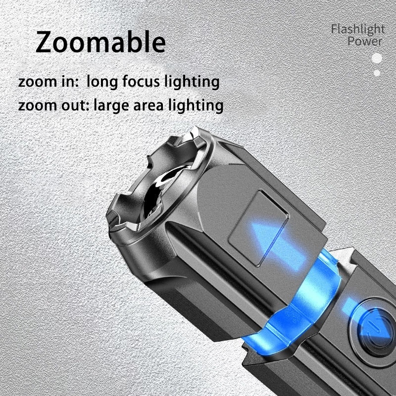 Đèn pin LED siêu sáng sạc lại được 1200 Lumen