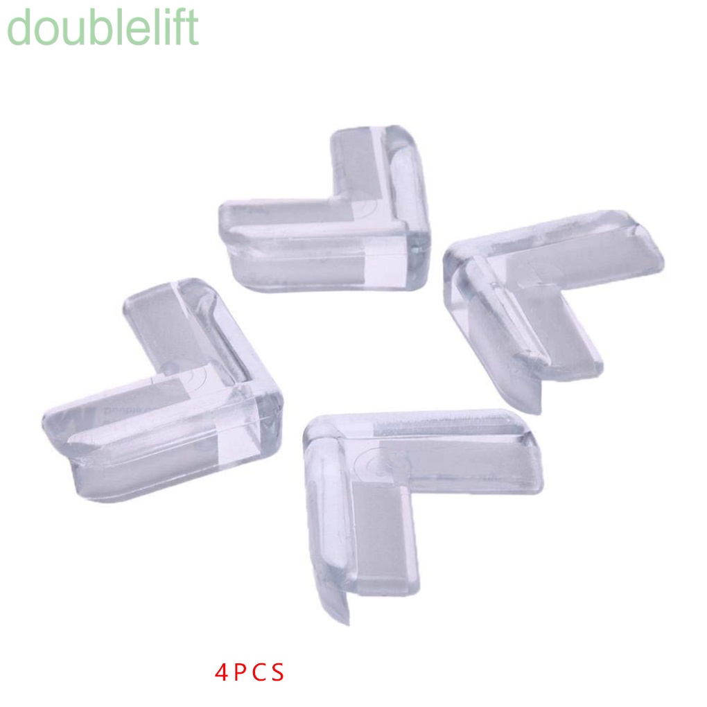 Bộ 4 miếng đệm bọc cạnh bàn bằng PVC trong suốt chống va chạm an toàn cho em bé