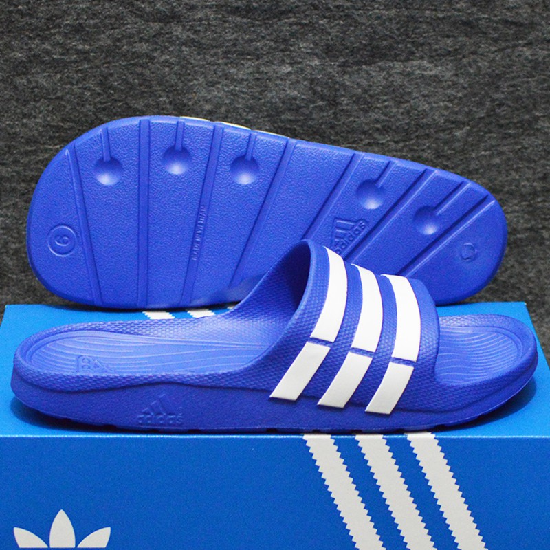 Dép Adidas Duramo chính hãng xanh dương trắng