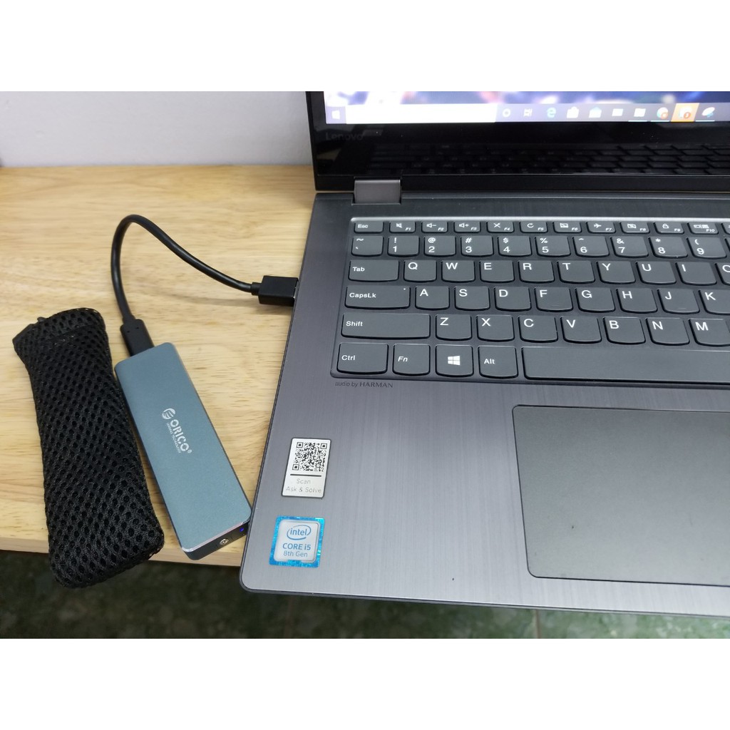 BOX chuyển ổ cứng SSD M2 sang USB Type-C hoặc USB 3.1 (tặng túi lưới chống sốc cho box)