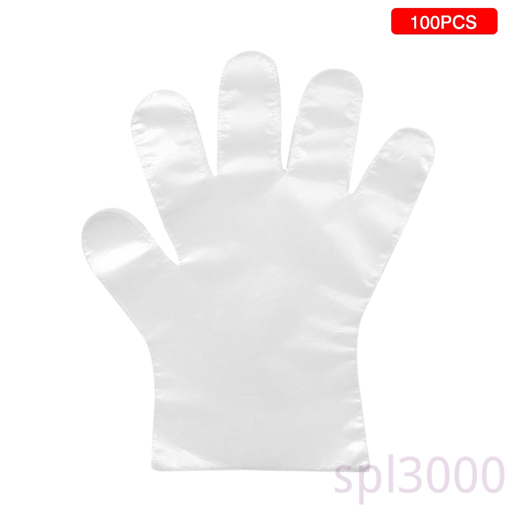 Set 100 Găng Tay Vệ Sinh Bằng Pe Trong Suốt Chống Trượt Dùng Một Lần Cho Trẻ Em