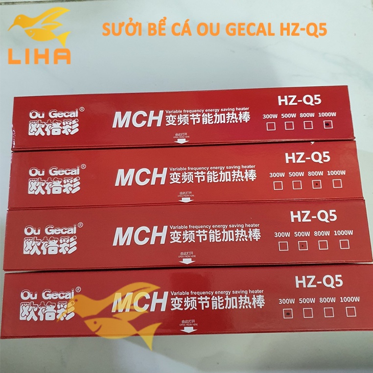 Sưởi Bể Cá Ou Gecai Hz - Q5 300W 500W 800W 1000W Cho Bể Cá